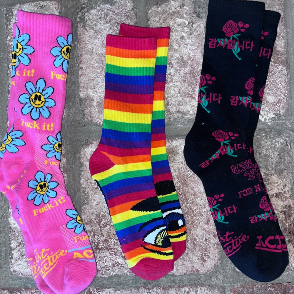 Printed long socks